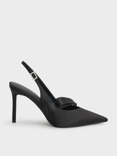 Escarpins slingbacks en satin à brides plissées - Charles & Keith - Modalova