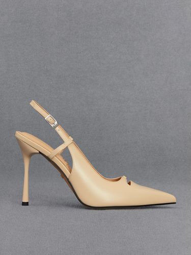 Charles & Keith - Escarpins en cuir à bout pointu et bride arrière - Charles & Keith - Modalova
