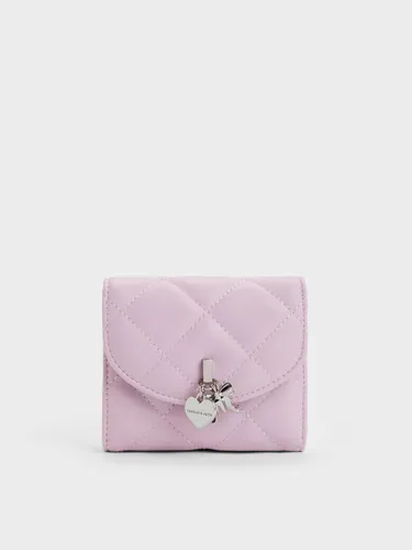 Portefeuille à rabat incurvé matelassé Arrietty - Charles & Keith - Modalova