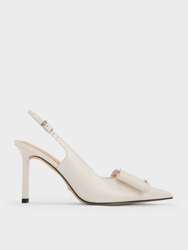 Charles & Keith - Escarpins à bride arrière et talon aiguille en cuir verni Lu - Charles & Keith - Modalova