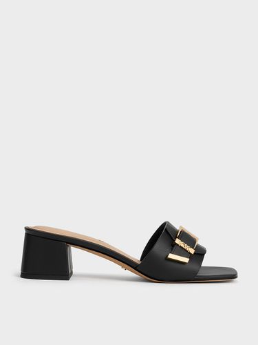Charles & Keith - Mules en cuir à talon carré et boucle Whitney - Charles & Keith - Modalova
