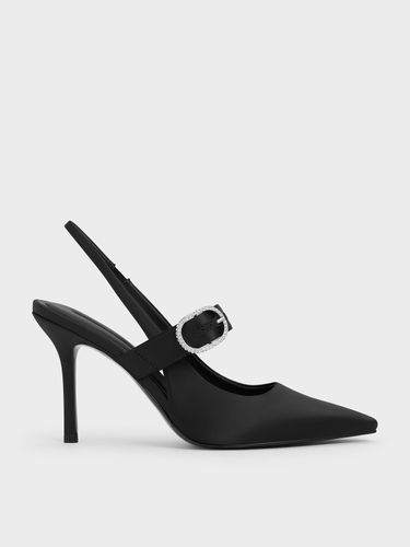 Charles & Keith - Escarpins Mary Jane en satin à bride arrière et boucle strassée - Charles & Keith - Modalova