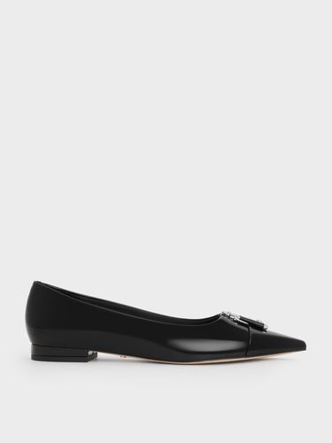 Charles & Keith - Chaussures plates en cuir à bout pointu contrastant Nina - Charles & Keith - Modalova