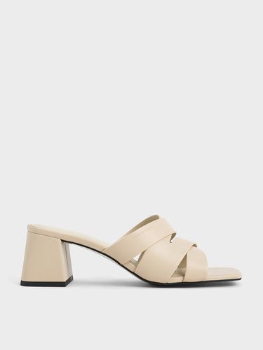 Charles & Keith - Mules à lanières croisées et talon carré - Charles & Keith - Modalova