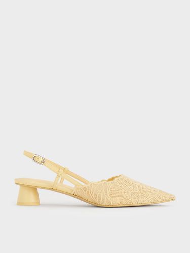 Charles & Keith - Escarpins à fleurs à bout pointu et bride arrière Meja - Charles & Keith - Modalova
