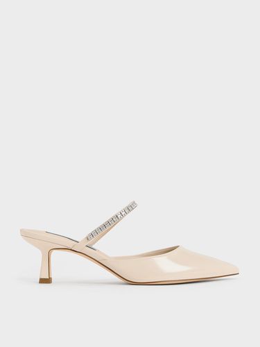 Charles & Keith - Mules vernies à bout pointu ornées de pierres Ambrosia - Charles & Keith - Modalova