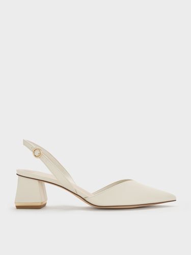 Escarpins à bride arrière et talon trapèze - Charles & Keith - Modalova