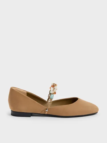 Souliers Mary Jane en suédine synthétique à brides perlées Franca - Charles & Keith - Modalova