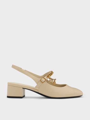 Escarpins babies slingback à double chaîne - Charles & Keith - Modalova