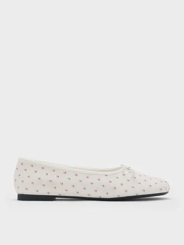Charles & Keith - Ballerines à imprimé floral à nœud - Charles & Keith - Modalova