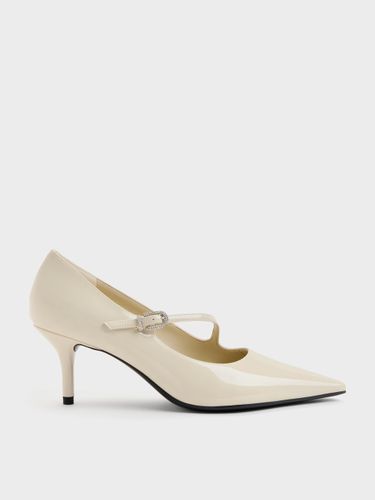 Escarpins vernis à brides asymétriques - Charles & Keith - Modalova