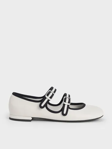 Charles & Keith - Mary Jane bicolores à double bride - Charles & Keith - Modalova