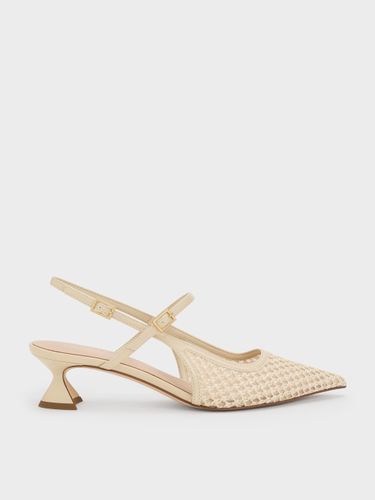 Escarpins slingback en raphia à talon sculptural - Charles & Keith - Modalova