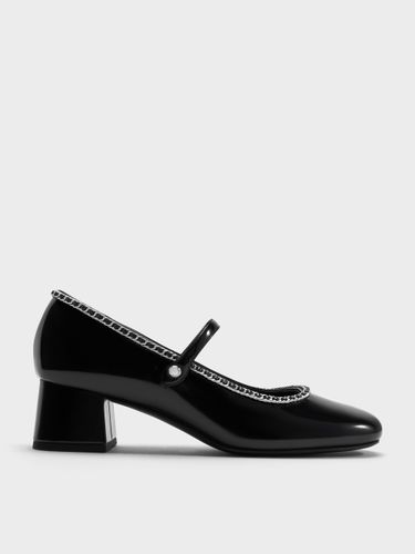Charles & Keith - Escarpins Mary Jane à talon carré et ornement chaîne - Charles & Keith - Modalova