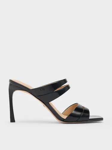 Charles & Keith - Mules à talon et double bride en cuir - Charles & Keith - Modalova