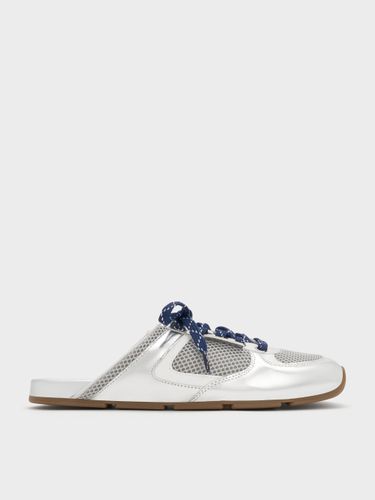 Charles & Keith - Baskets slip-on métallisées en maille à lacets fantaisie - Charles & Keith - Modalova