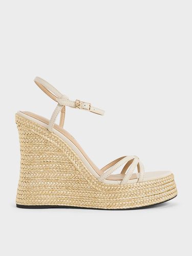 Charles & Keith - Espadrilles compensées à lanières en cuir - Charles & Keith - Modalova