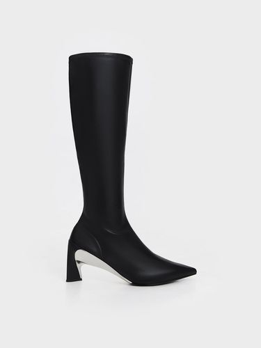 Charles & Keith - Bottes à hauteur de genou métallisées à talon lame Devon - Charles & Keith - Modalova