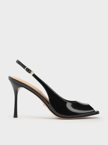 Charles & Keith - Escarpins en cuir à bride arrière et bout contrasté - Charles & Keith - Modalova