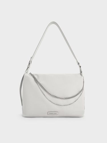 Charles & Keith - Sac porté épaule souple en nylon à maillons de chaîne - Charles & Keith - Modalova