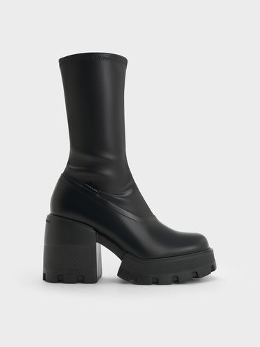 Charles & Keith - Bottes à plateforme et à fermeture éclair latérale - Charles & Keith - Modalova