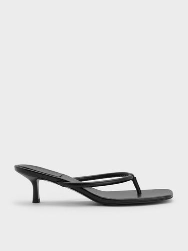 Charles & Keith - Sandales tongs à talon de chaton et bout carré - Charles & Keith - Modalova