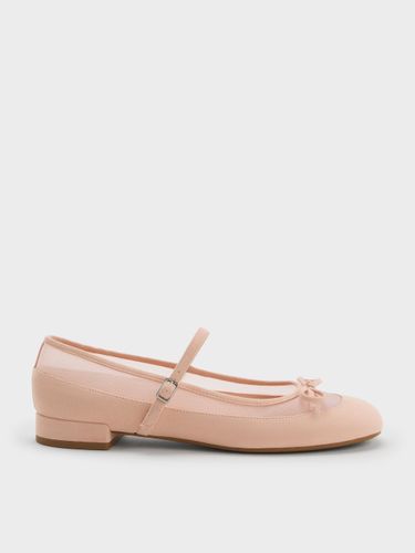 Mary Janes Mulligan en faux daim et maille - Charles & Keith - Modalova
