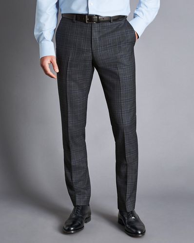 Pantalon De Costume À Carreaux Prince-De-Galles Ultimate Performance - Acier par - Charles Tyrwhitt - Modalova