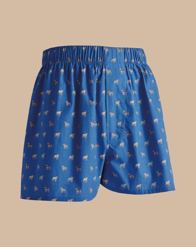 Caleçon Tissé À Motifs Chiens - Cobalt par - Charles Tyrwhitt - Modalova