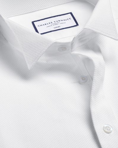 Chemise De Soirée En Piqué À Col Cassé Et Plastron - par - Charles Tyrwhitt - Modalova