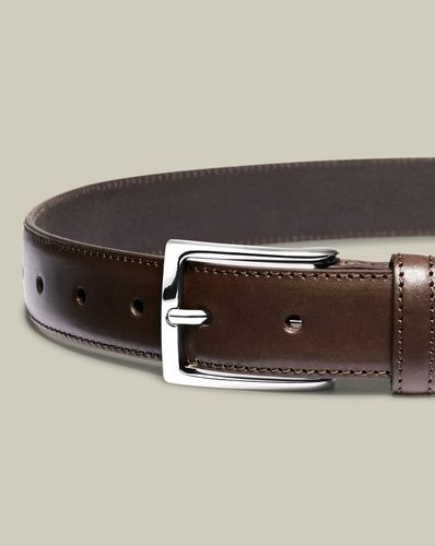 Ceinture Élégante En Cuir - Chocolat en par - Charles Tyrwhitt - Modalova