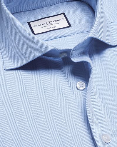 Chemise À Chevrons Et Col Cutaway Sans Repassage - par - Charles Tyrwhitt - Modalova