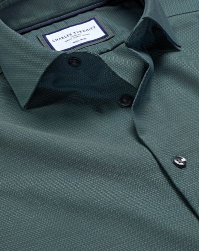 Chemise À Texture Extensible En Diamant Sans Repassage - Atlantique par - Charles Tyrwhitt - Modalova