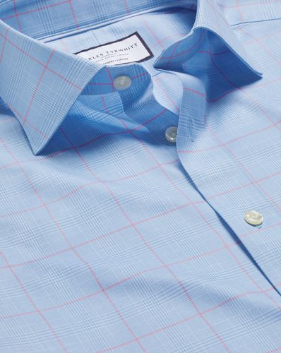 Chemise À Prince-De-Galles En Coton À Col Semi-Italien - par - Charles Tyrwhitt - Modalova