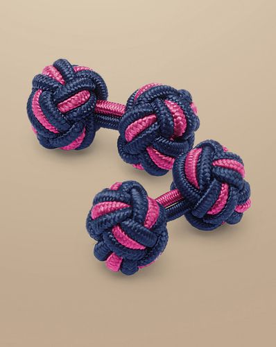 Boutons De Manchette Nœuds - Marine & Rose par - Charles Tyrwhitt - Modalova