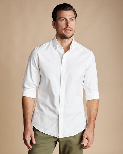 Chemise Oxford Délavée À Col Boutonné - par - Charles Tyrwhitt - Modalova