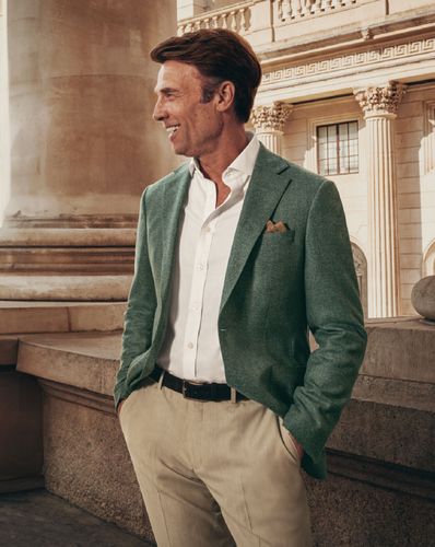 Veste En Soie Et Sergé De Laine - par - Charles Tyrwhitt - Modalova