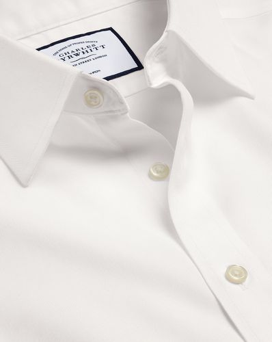 Chemise En Sergé Sans Repassage - Blanc Ivoire en par - Charles Tyrwhitt - Modalova