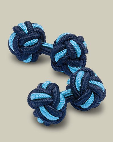 Boutons De Manchette Nœuds - Et Bleu Marine par - Charles Tyrwhitt - Modalova