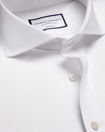 Chemise Col Cutaway Extrême Sergé Sans Repassage - par - Charles Tyrwhitt - Modalova