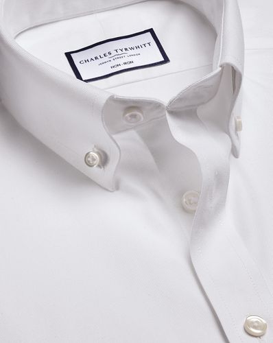 Chemise Col Boutonné En Sérge Sans Repassage - par - Charles Tyrwhitt - Modalova