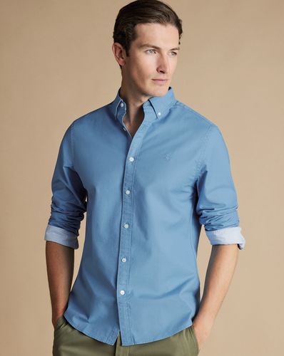 Chemise Oxford Délavée À Col Boutonné - Moyen par - Charles Tyrwhitt - Modalova