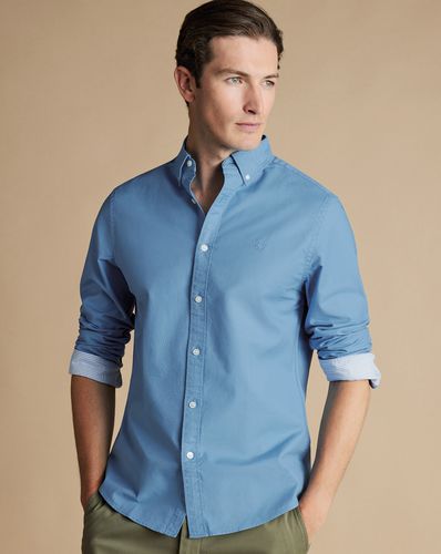 Chemise Oxford Délavée À Col Boutonné - Moyen par - Charles Tyrwhitt - Modalova