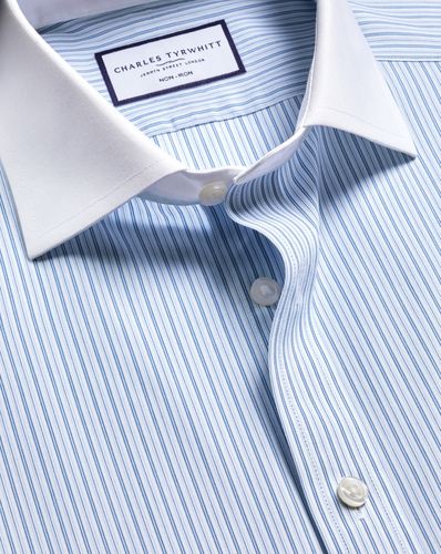 Chemise Winchester À Rayures En Popeline Extensible Sans Repassage - Moyen par - Charles Tyrwhitt - Modalova