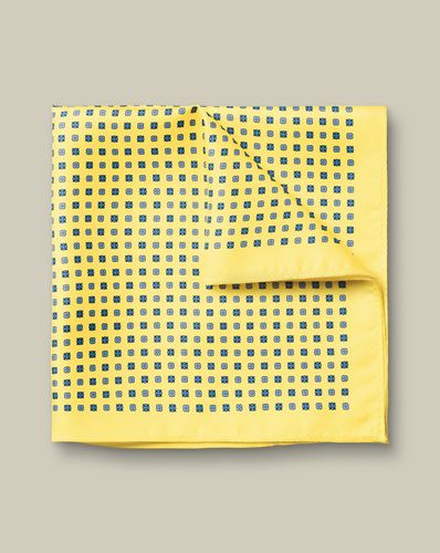 Pochette De Costume À Motif Géométrique En Soie - Citron par - Charles Tyrwhitt - Modalova