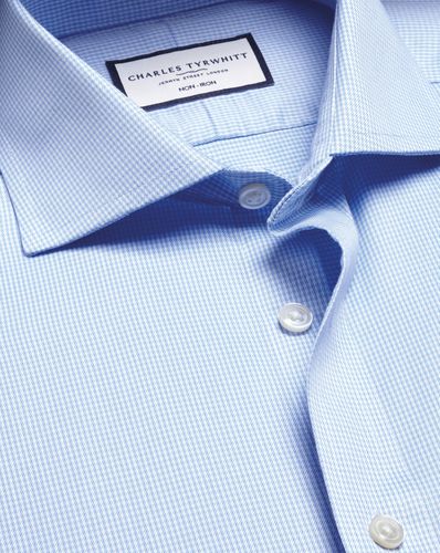 Chemise Pied-De-Poule À Col Cutaway Sans Repassage - par - Charles Tyrwhitt - Modalova