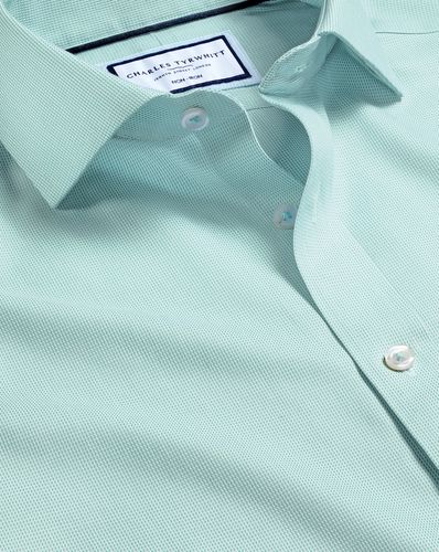 Chemise Tissage Clifton À Col Italien Sans Repassage - Vert D'eau en par - Charles Tyrwhitt - Modalova