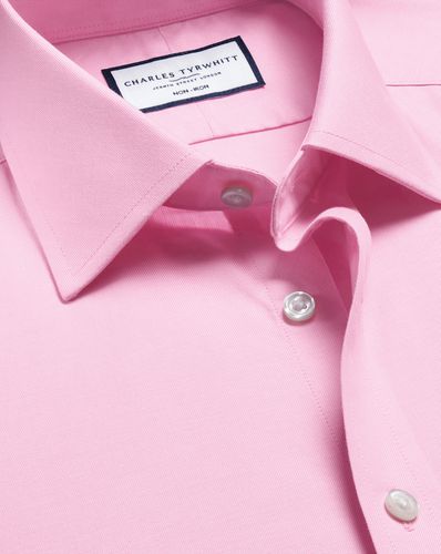 Chemise Col Classique Sergé Sans Repassage - par - Charles Tyrwhitt - Modalova