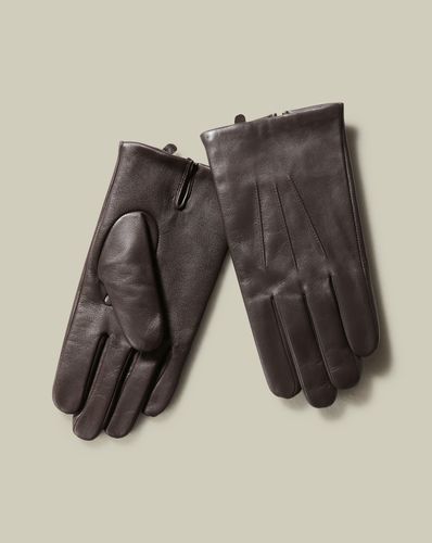 Gants Pour Écran Tactile En Cuir - Chocolat Foncé en par - Charles Tyrwhitt - Modalova