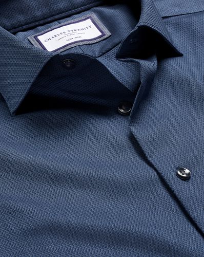 Chemise À Texture Losange Extensible Sans Repassage - Jean par - Charles Tyrwhitt - Modalova